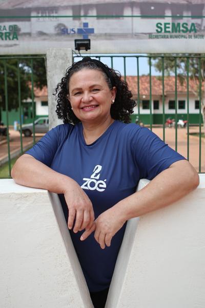 Retrato de Silvia Helena Ribeiro Souza De Araújo , que é um voluntário da ONG Zoé.